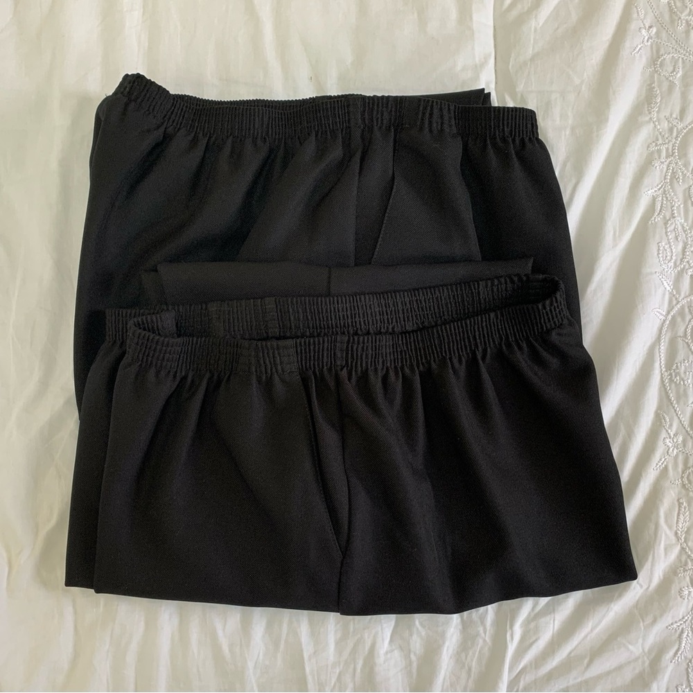 Alfred Dunner Black Slacks 2 pair
